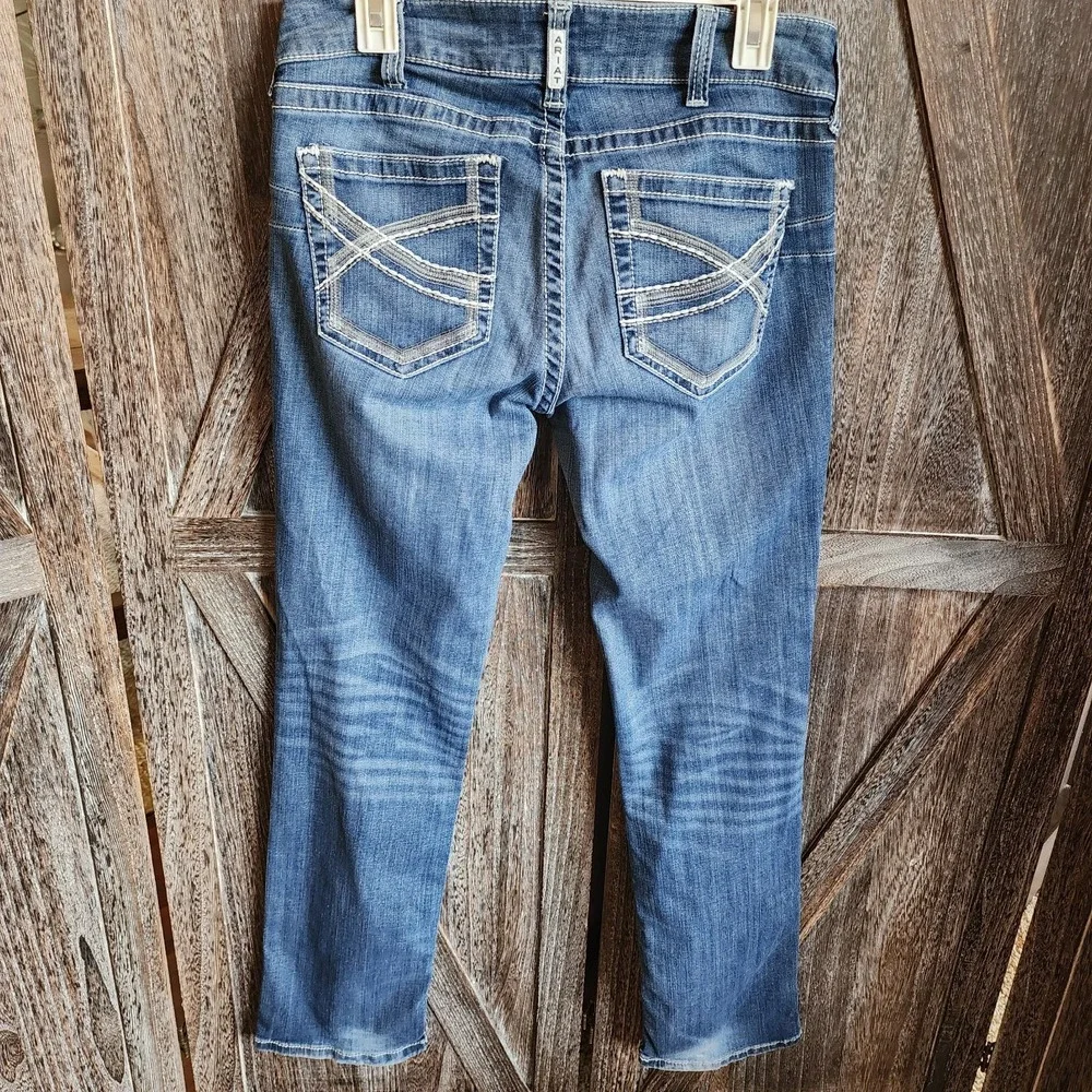 Ariat Jeans‎ Women's Size 31R x 32 REAL Denim Dresden Mid Rise Stretch Straight - Picture 5 of 10